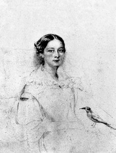 エミリーショア、1838年頃の肖像画の後 作： English School